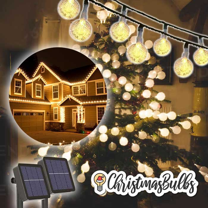 Ηλιακά Χριστουγεννιάτικα φωτάκια 30 τμχ - Christmas Bulbs 1+1 GRATIS