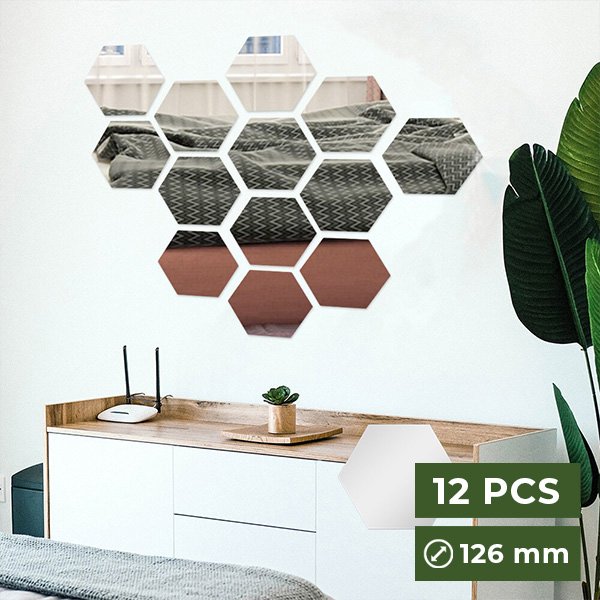 Καθρέπτες τοίχου (12 τεμάχια) - Hexawally