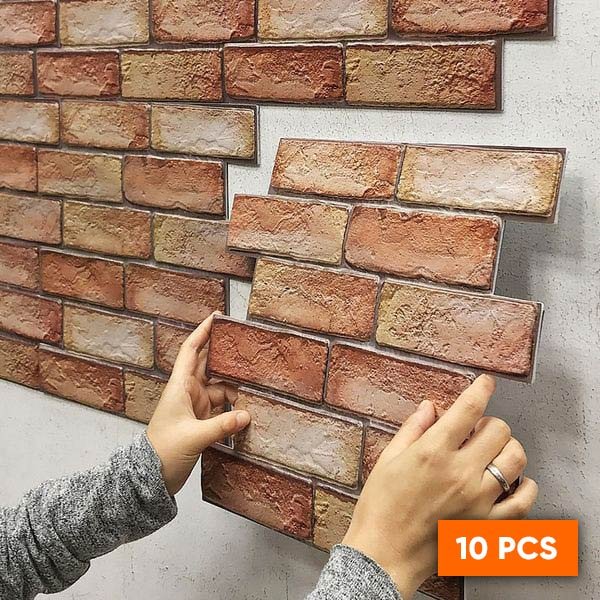 3d αυτοκόλλητα τοίχου από τούβλα - Wallsticker