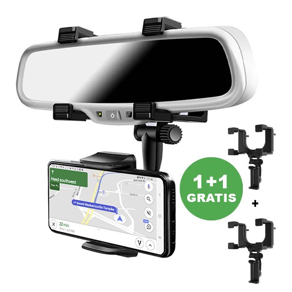 1+1 GRATIS Βάση κινητού τηλεφώνου για καθρέφτη αυτοκινήτου – RearyHoldy