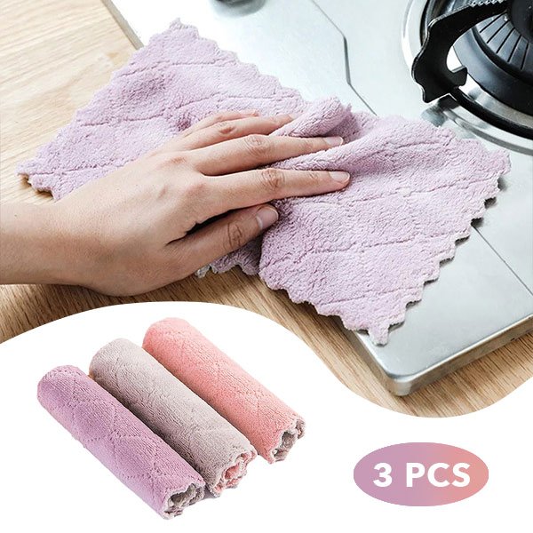 Πανί κουζίνας από μικροϊνες (3 τεμάχια) - Cleany